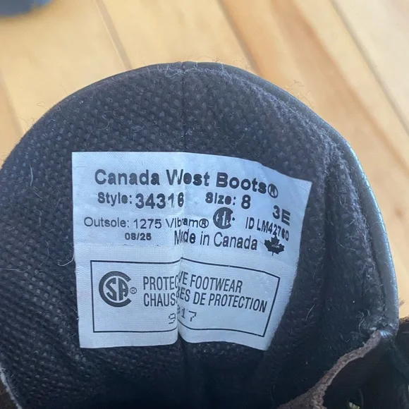 Canada West Lineman Brown Leather Boots - Picture 8 of 9